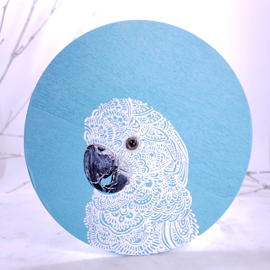 Cockatoo on Wood Canvas 3