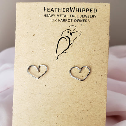 Long Back Heart Studs