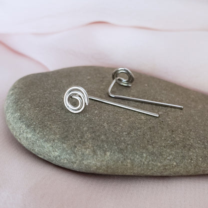 Dainty Spiral Long Back Stud