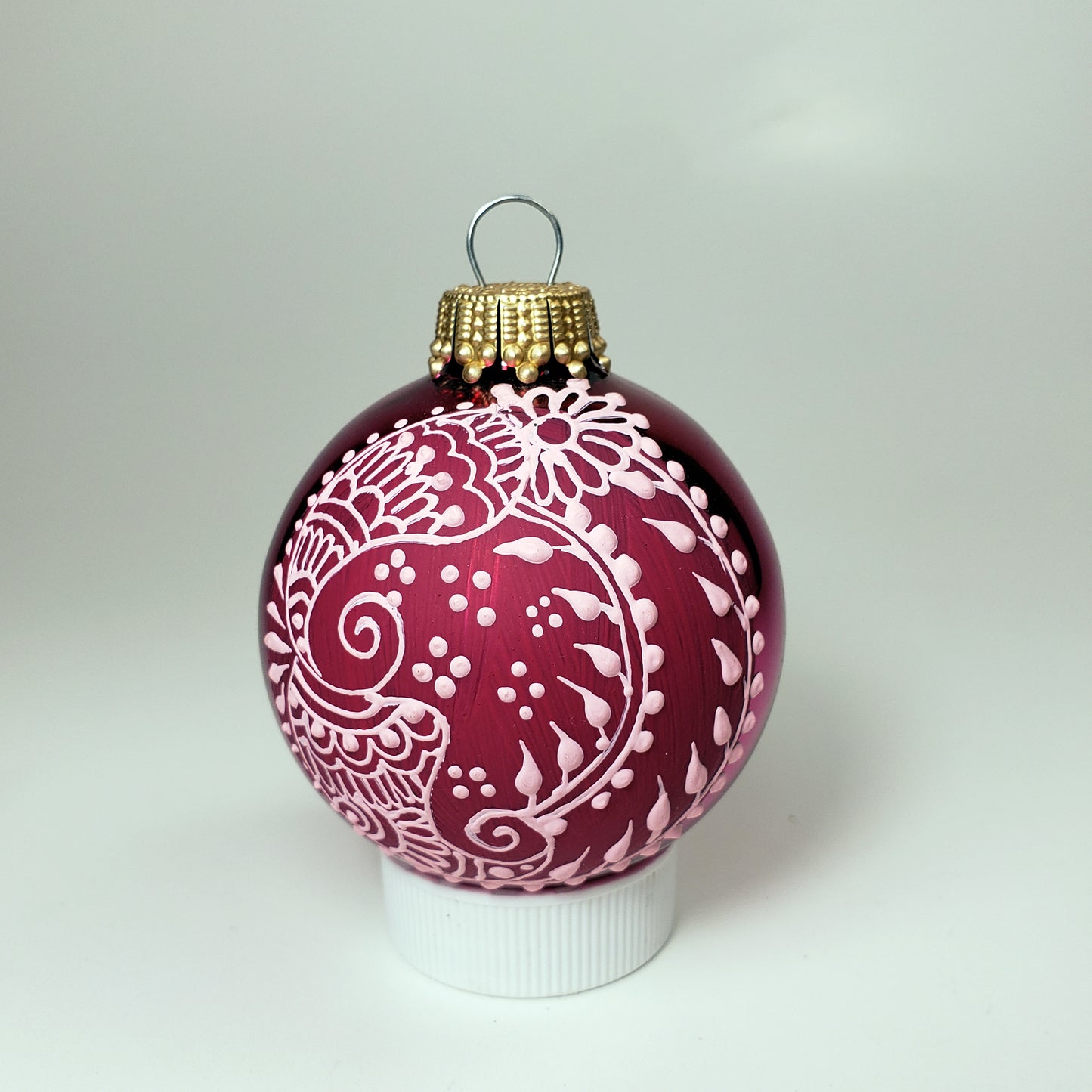 Hand Painted Glass Christmas Ornament 67