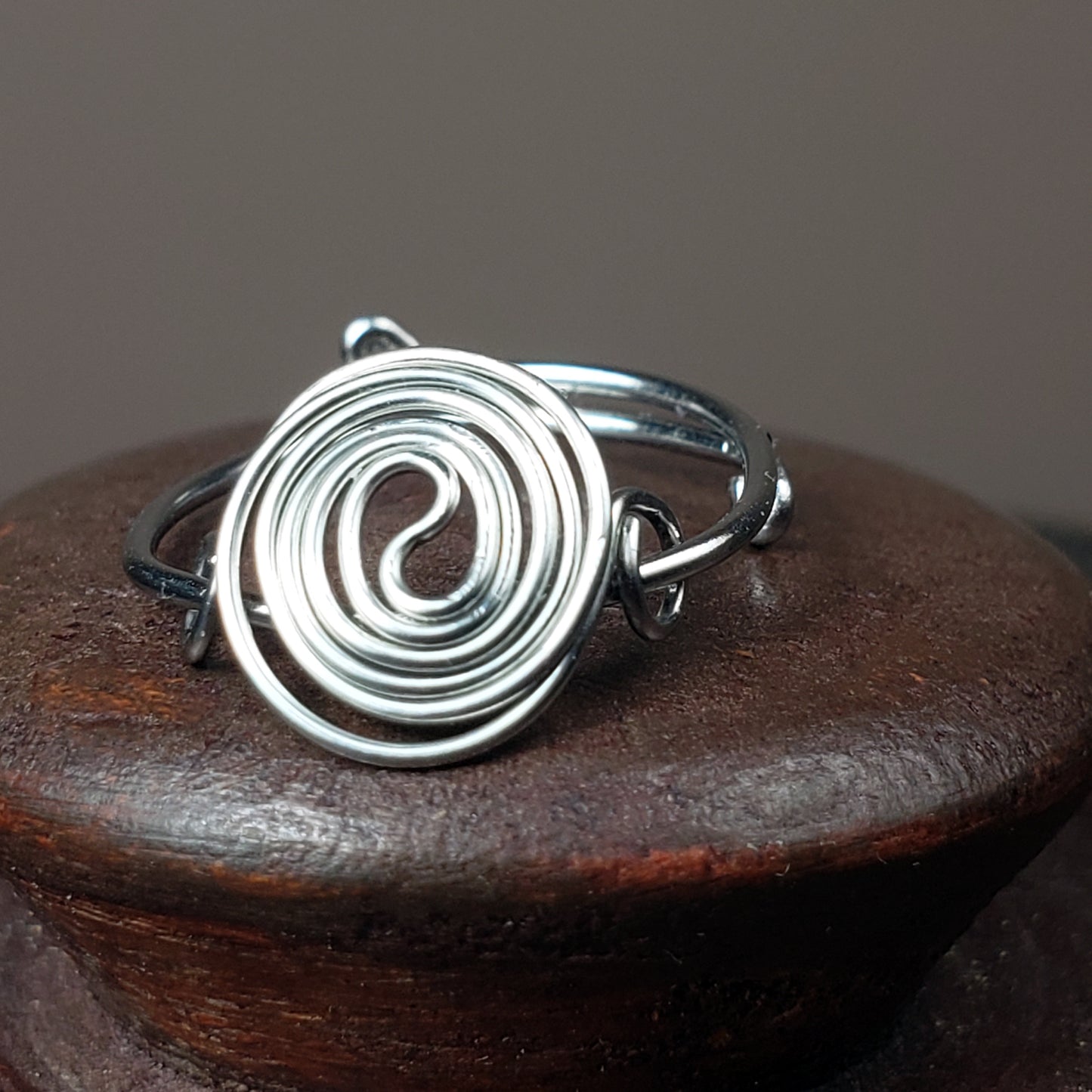 Adjustable Fidget Spiral Wirework Ring - Finger or Toe Size