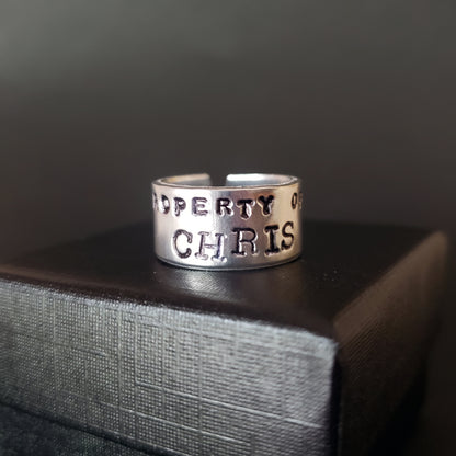 Custom Stamped 3/8" Ring