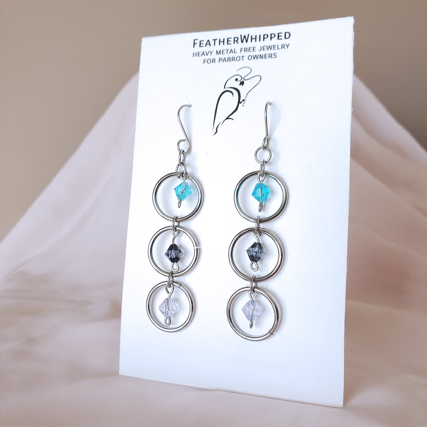 Three Ring Drop Earrings