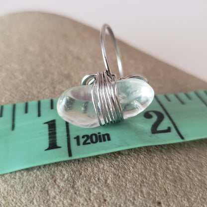 Chunky Natural Quarts Wire Wrapped Ring