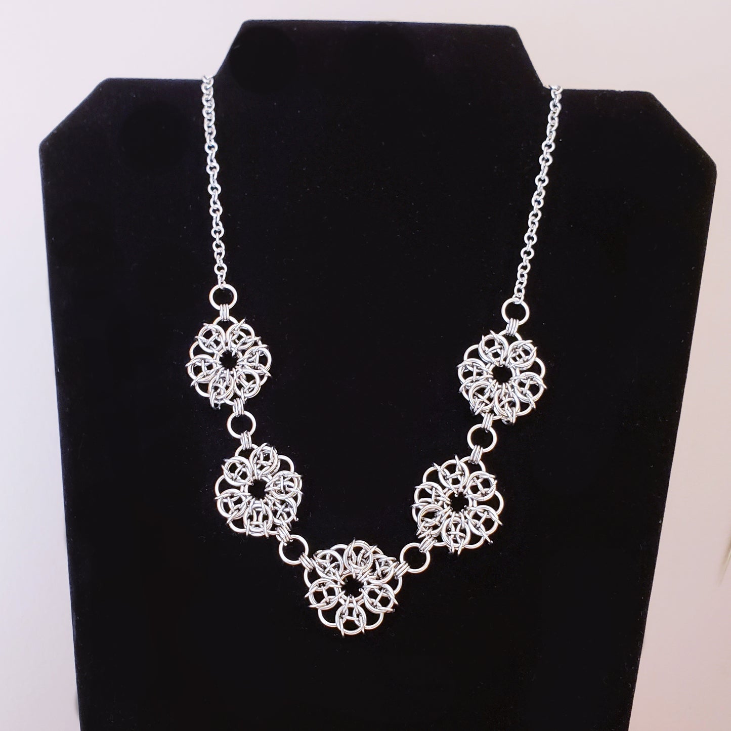 Celtic Flower Chainmaille Necklace