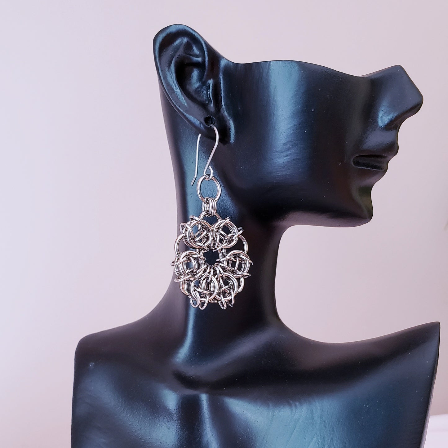 Celtic Flower Chainmaille Earrings