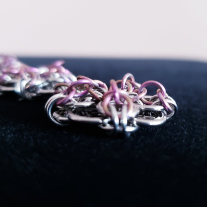 Small 5 Petal Celtic Flower Chainmaille Bracelet