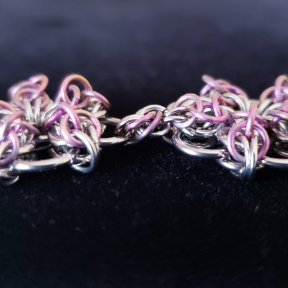 Small 5 Petal Celtic Flower Chainmaille Bracelet