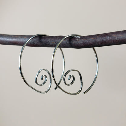 Spiral Hoop Earrings